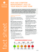 Pain and Symptom Management: Talk to Your Health Care Team