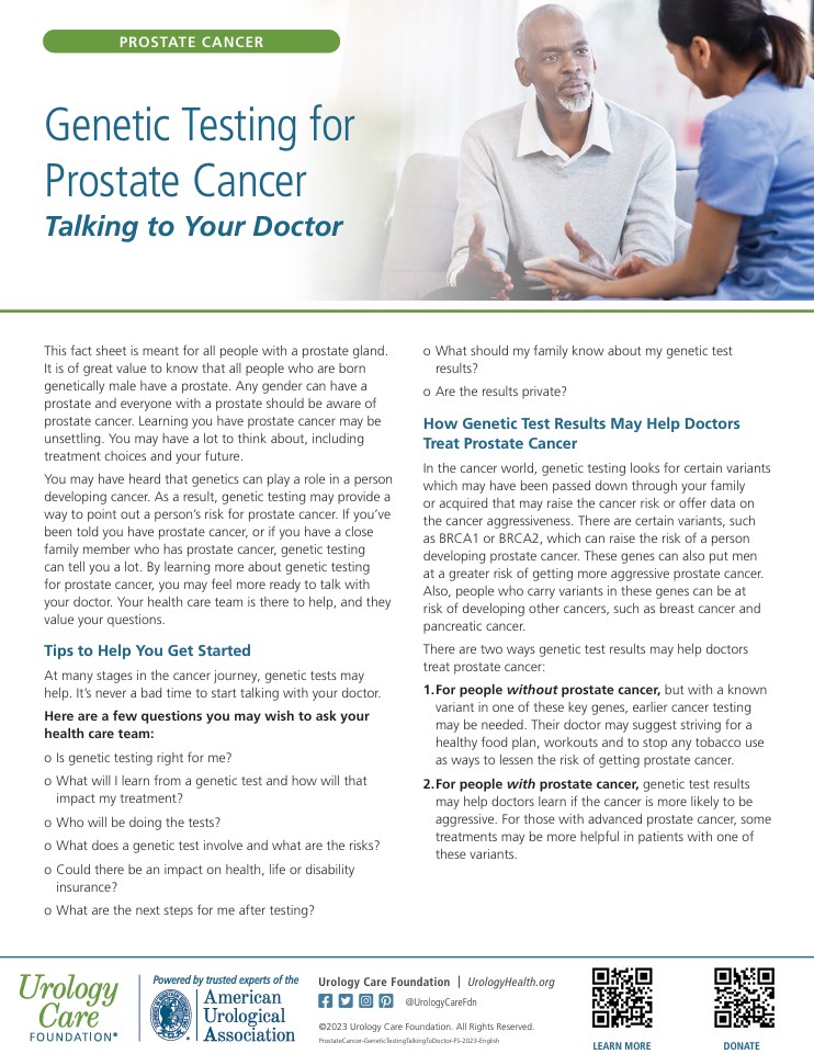 Genetic Testing for Prostate Cancer – Talking to Your Doctor