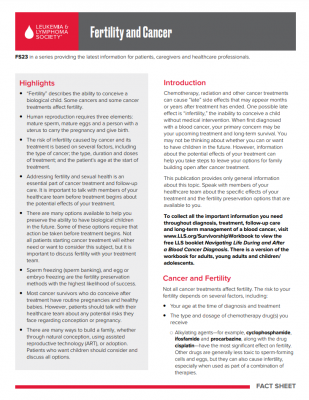 Fertility and Cancer