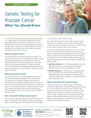 Genetic Testing for Prostate Cancer - What You Should Know
