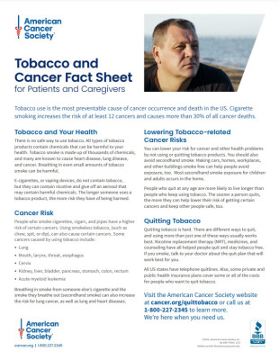 Tobacco and Cancer Fact Sheet