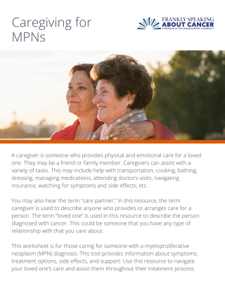 Caregiving for MPNs