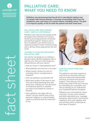 Palliative Care: What You Need to Know